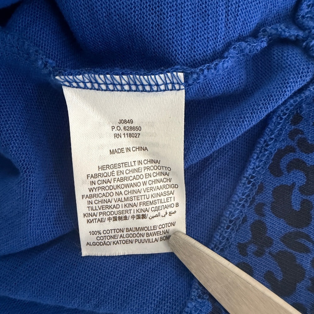 Boden‎ Florrie Jersey Dress Phoebe Blue Leopard Print Dress Pockets US 14R - Picture 10 of 13